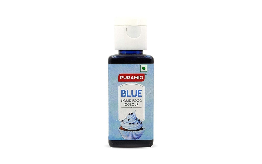Puramio Blue Liquid Food Colour    Plastic Bottle  50 millilitre